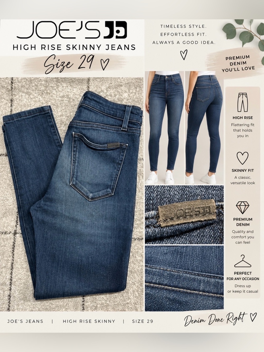 Joe’s Jeans The Charlie High Rise Skinny Flawless